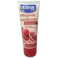 Elina Med Handcreme Granatapfel Handcreme 75ml Tube - Reichhaltige Pflege Tube, Handcreme Hautschutzcreme Pflegecreme Handpflegecreme Handlotion Lotio weiß