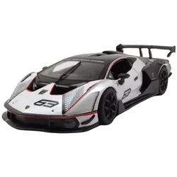 Bburago Modellauto Lamborghini Essenza SCV12 weiß schwarz, Maßstab 1:24 schwarz