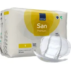 ABENA® San Premium Inkontinenzeinlagen, Größe 7, Geformte Einlage mit 360° Auslaufschutz, 1 Packung = 30 Stück