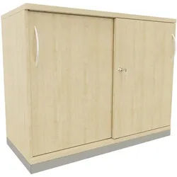 fm Büromöbel Schiebetürenschrank »Sidney« 100 cm extrabreit 2 OH königsahorn, 100x78.1x44.2 cm