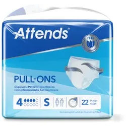 Attends Inkontinenzhosen Pull-Ons 4, weich, Saugfähige Pants bei leichter bis mittlerer Inkontinenz, 1 Packung = 22 Stück, small