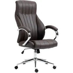 CLP Chefsessel Echtleder braun , Braun , Leder , 73x120x76 cm , Arbeitszimmer, Bürostühle, Chefsessel