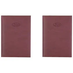 Stylex Schreibwaren Buchkalender Buchkalender Set 2025 + 2026 / Chefkalender / Farbe: bordeaux