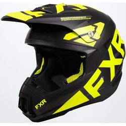 FXR Torque Team Snowmobil Helm, schwarz-gelb, Größe S für Männer