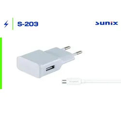 Sunix Sunix Netzteil Ladegerät Micro-Usb Tragbares Reiseladegerät 1,2m Weiß Handy-Netzteile weiß