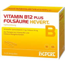 Vitamin B12 plus Folsäure Hevert Ampullen-Paare