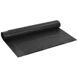 vidaXL Fußmatte 1 x 10 m Dimpled Drainage Sheet Schwarz 1x10 m HDPE, Rund, Höhe: 0 mm schwarz