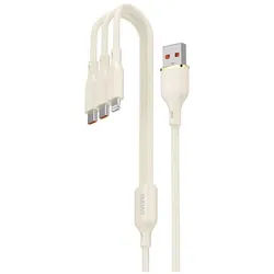 L7SE 3in1 USB-A - 2x USB-C / Lightning 66W Cable 1.2m - beige