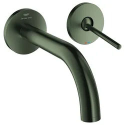 GROHE 2-Loch-Waschtisch-Wandbatterie Atrio 29410 Ausladung 185mm satin graphite, 29410MG0 29410MG0