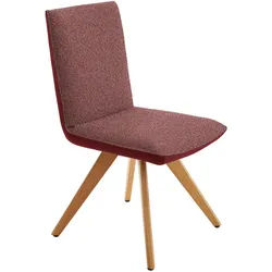 Koinor Stuhl , Rot , Holz, Textil , Wildeiche , massiv , konisch, eckig , 48x91x63 cm , Goldenes M, Dgm , Beinauswahl, Lederauswahl, Stoffauswahl, Typenauswahl, Gestellauswahl , Esszimmer, Esszimmerserien