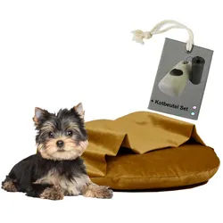 Rohrschneider Tierkissen Hundekissen mit Kuschelhöhle Samt Valley, inkl. Gassibeutel 65 cm