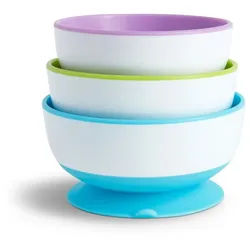 Munchkin Stay Put Schüssel mit Saugnapf 6 m+ 3 St.