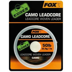FOX International Vorfachschnur Fox Edges Camo Leadcore Woven Vorfachschnur 50lb 22,7kg, 7 m Länge, (1-St), 22.7kg Tragkraft grün 7 m