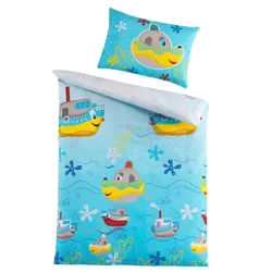 Holiday Heimtex Kinderbettwäsche - Set 2tlg., 100% Baumwolle, Kopfkissen 40 x 60cm - Bettdecke 100 x 135cm