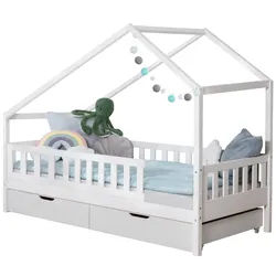 Hausbett Lou ca. 120x200 cm Holz Weiß