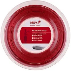 MSV Tennissaite Focus Hex (Haltbarkeit+Spin) rot 200m Rolle