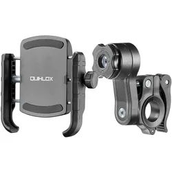Interphone Quiklox Crab Pro Halter inkl. Aluminiumhalterung für Rundrohr Ø20-30mm, schwarz für Frauen