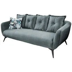 3-Sitzer-Sofa Baggio Dunkelblau/Dunkelgrün Velours