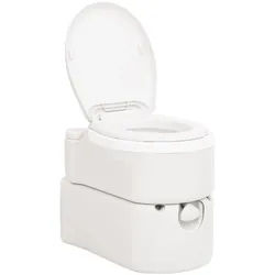vidaXL Campingtoilette Camping-Einbautoilette Weiß 24+17 L HDPE & PP