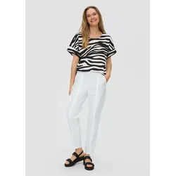 s.Oliver 7/8-Hose Hose Hose aus Leinenmix mit Ziernähten weiß 46