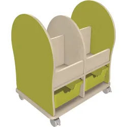 Leseratte Midi mit 4 offenen Fächern und 2 Ergo Tray Boxen C2