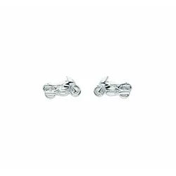 Adelia ́s Paar Ohrhänger Damen 925 Silber Ohrringe Ohrstecker Motorrad, Silberschmuck für Damen silberfarben