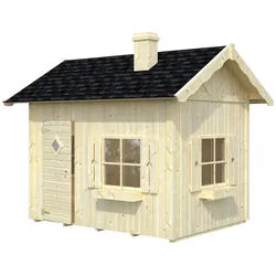Spielhaus PALMAKO "Grete 3,7 m2", beige (natur), Spielhäuser, KinderB:258cm H:220cm T:223cm, Holzwerkstoff, Spielhaus, mit Vorgefertigte Wandelemente, B:258cm H:220cm T:223cm
