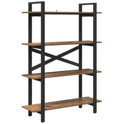 vidaXL Bücherregal 100 x 33,5 x 140 cm Bücherregal Altholz 100x33,5x140 cm Spanplatte braun