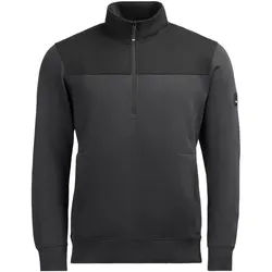 Zip-Sweatshirt "ROB" - S - anthrazit/schwarz