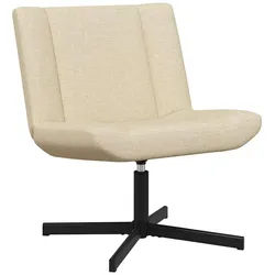vidaXL Stuhl Drehstuhl Creme 63 x 75 x 76 cm Stoff (1 St)