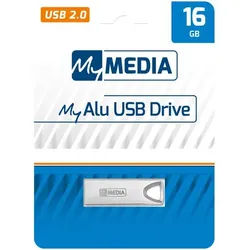 MyMedia USB 2.0 Stick 16GB, My Alu, silber