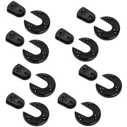 SO-TECH® Möbelbeschlag 8 x Verbindungsbeschlag schwarz Ø 49 mm (8 St), zur fugenlosen Aufdopplung Blenden und verbinden schwarz