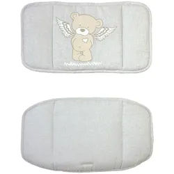 Roba Hochstuhl-Sitzverkleinerer 2-teilig Heartbreakerbär , Hellgrau , Textil , 27x59x43 cm , Babymöbel & Kindermöbel, Babyzimmer, Hochstühle