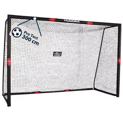 Hudora Fussballtor Pro Tect 300 (hochwertig, langlebig, einfacher Aufbau) schwarz - 300x200x120cm