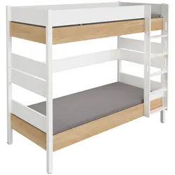 Paidi Etagenbett , Weiß, Eichefarben , Holz, Holzwerkstoff , Buche , massiv , Höhe ca. 14 cm , 90x200 cm , Blauer Engel, Goldenes M , in verschiedenen Größen erhältlich , Babymöbel & Kindermöbel, Kinderzimmer & Jugendzimmer, Stockbetten