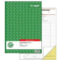 Sigel Formularbuch »Lieferschein mit Empfangsschein« SD015 gelb, 21x29.7 cm