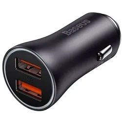 Golden Contactor Max 2xUSB-A 60W Car Charger - Dark Gray