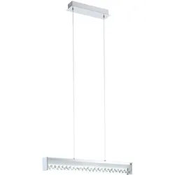 LED Design Pendel Hänge Leuchte Wohn Zimmer Beleuchtung Glas Kristall Chrom Decken Lampe Eglo 93562