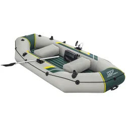Bestway Schlauchboot Ranger Elite X3 , Dunkelgrün, Beige , Metall, Kunststoff , Sport , oval , 130x46x295 cm , Freizeit & Co, Pools & Wasserspass, Schlauchboote & Kajaks