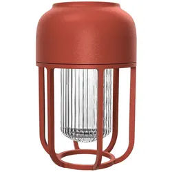 LED-Akkuleuchte mit Solar-Modul Light No. 1 Houe rot, Designer Henrik Pedersen, 21 cm