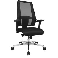Xxxl Drehstuhl , Schwarz , Metall, Kunststoff, Textil , Drehkreuz , 50x83-95x46 cm , Lga, Textiles Vertrauen - Oeko-Tex® , Büromöbel, Bürostühle, Drehstühle