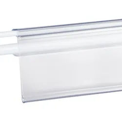 Scannerschiene WWT für Wanzl- und Wire-Tech-Drahtböden 980 mm, PVC, transparent