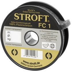 Stroft Angelschnur Stroft FC1 Fluorocarbon Hauptschnur 150m, 150 m Länge, 0.52 mm Fadendurchmesser, (1-St), 18.4kg Tragkraft weiß