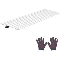 VEVOR Türschwellenrampe, 196x864x26 mm, Rollstuhlrampe aus Aluminiumlegierung mit einer Tragkraft von 360 kg, Bordsteinrampe für Heimtreppen für Rollstühle Roller Gehhilfen Fahrräder Dreiräder