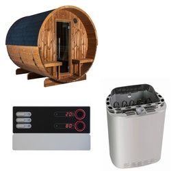 Sentiotec Sauna Komplettset Kaski 240 View | Scandia Next Combi | 6 Pers.