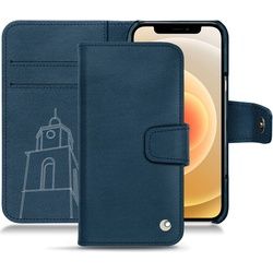 Noreve Lederschutzhülle Wallet (iPhone 12), Smartphone Hülle, Blau