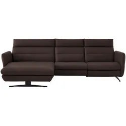 Dieter Knoll Ecksofa , Dunkelbraun , Leder , Echtleder , Nappaleder , Ottomane links, L-Form , 298x169 cm , Typenauswahl, Lederauswahl, Stoffauswahl, seitenverkehrt erhältlich, Hocker erhältlich, individuell planbar, Armteil links, Armteil rechts , Wohnzimmer, Sofas & Couches, Wohnlandschaften, Ecksofas