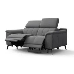 RELAXSOFA FIERO 2-Sitzer mit 2 Relaxfunktionen, grau