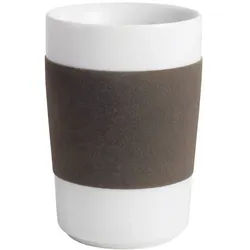 KAHLA Becher touch! henkelloser Becher mit Samt-Banderole, 1-tlg., Porzellan, Made in Germany braun 350 ml | Ø 7.7 cm x 11.3 cm