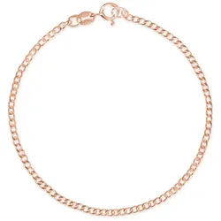 modabilé Panzerarmband Armband BONAFIDE Roségold Vergoldet, Armkettchen ohne Anhänger Damen 18cm, 1,85mm, Sterling Silber 925 rosa 18cm